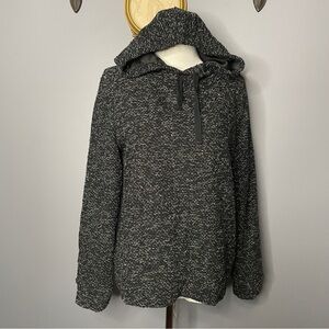 Fabletics black shag hoodie sweatshirt